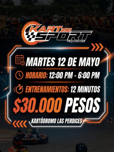 Martes 12 de Mayo,
Te esperamos de 12:00 pm a 18 hrs
#karting #rental #sport #390 #honda